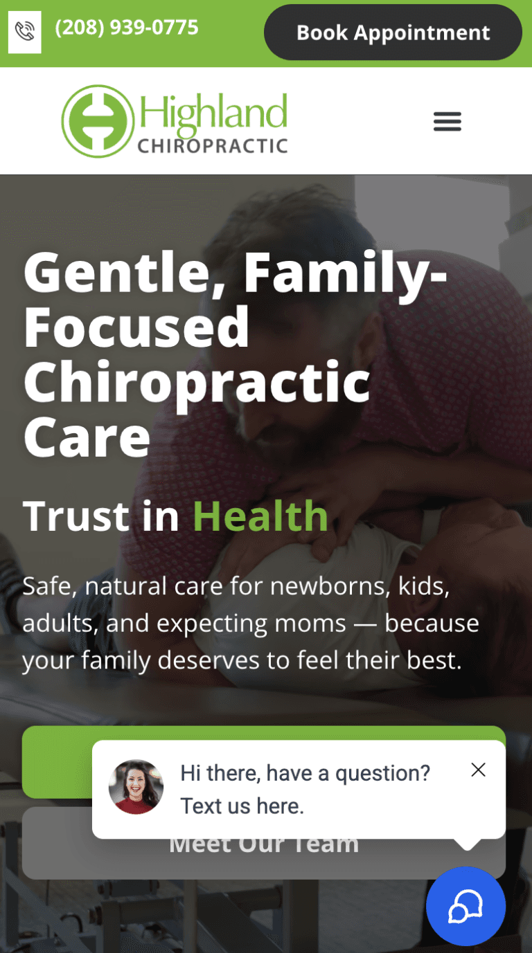 Highland Chiropractic high-converting website