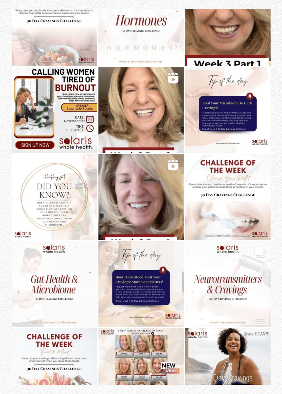 30 Day Cravings Challenge social media collage