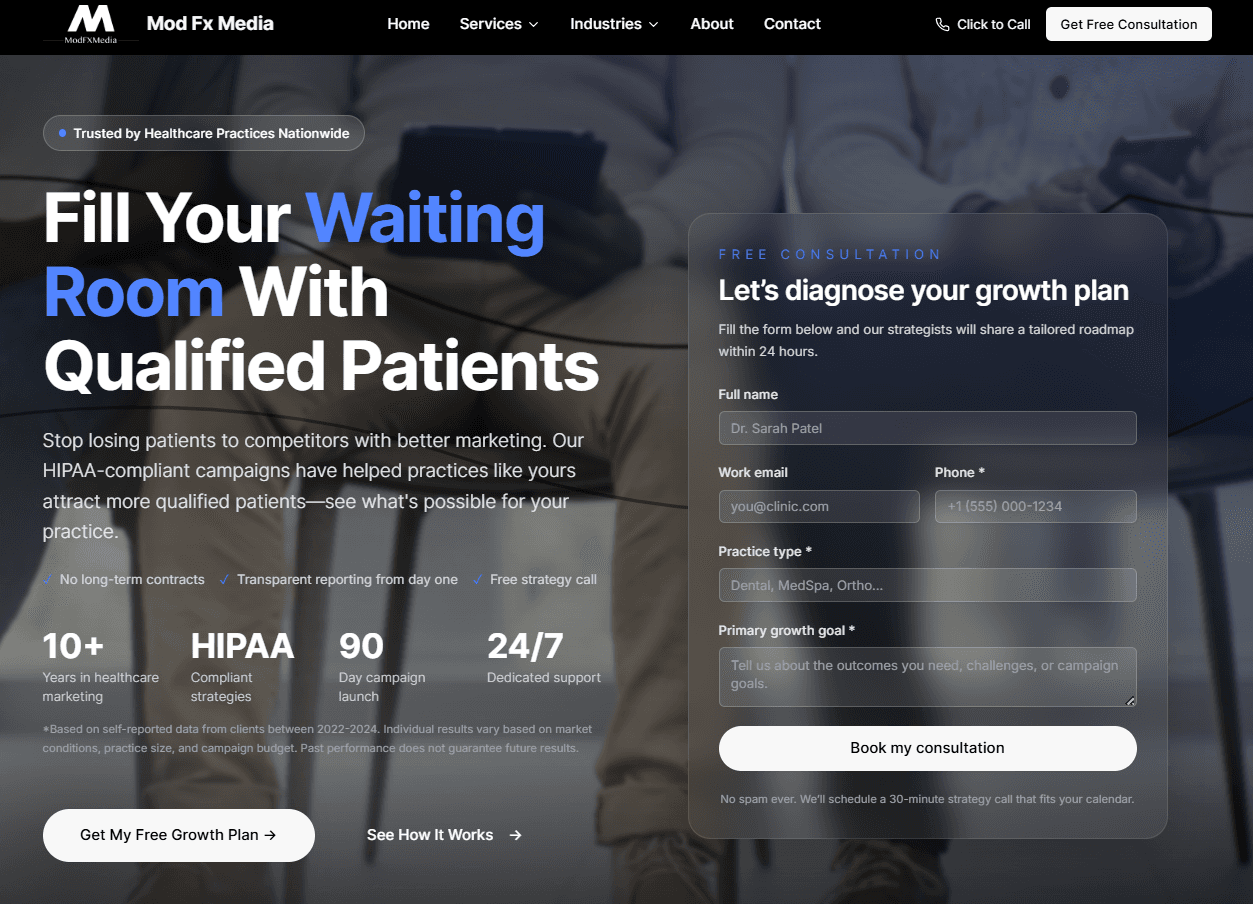 ModFX Media website screenshot